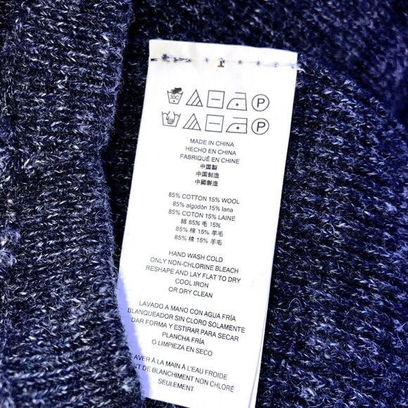 MICHAEL KORS sz XL Cotton Wool Blue Knit Top Long Sleeve Pull Over Sweater - Picture 5 of 5